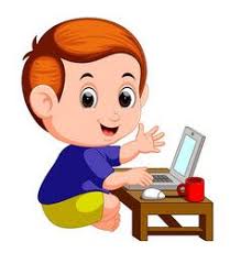 boy cartoon with laptop royalty free vector image computer vector kids clipart free teacher classroom decorations