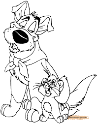 Oliver and dodger has sausage for breakfast in oliver and company coloring pages : Dodger And Oliver Oliverandcompany Oliver And Company Disney Coloring Pages Coloring Pages