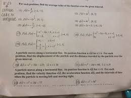 A in the triangle below. Solved Help Ap Calc Worksheet I Don T Know How To Do The Chegg Com