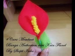 Gunakan sedotan pipih atau gepeng, bagi sedotan menjadi 3 bagian. Cara Membuat Bunga Anthurium Dari Kain Flanel Youtube