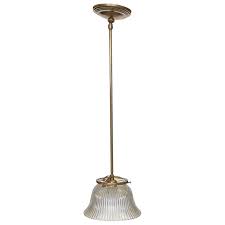 1910 Simple Pendant Light With Original Holophane Glass Shade For Sale At 1stdibs