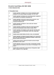 Contoh senarai semak audit dalaman iso 9001:2015. Analisis Kepada Hasil Laporan Audit Pensijilan Semula Ms Iso 9001 2008
