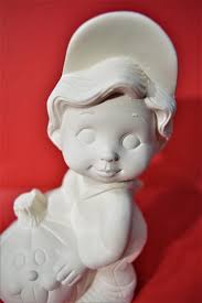 Ready to Paint Ceramic Boy Sweet Tot. Ceramic Unfinished Boy With Pumpkin.  Painting Your Own Ceramics Bisque. Olga's Treasures Shop