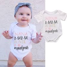 Nana Mama Auntie Me Squadgoals Summer Newborn Baby Boy Girl Romper Jumpsuit Cute Baby Clothes Hipster Kids One Piece Shirt Outfits Wish