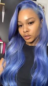 Baby blue lace frontal wig
