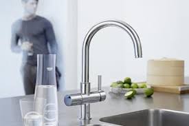 Jederzeit gefiltertes, gekühltes sprudelwasser vom hahn. Trinkwasserarmatur Grohe Blue Kohlbrecher Wallenhorst Osnabruck