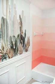 Diy Painted Coral Ombre Shower Tile Painting Tile Diy Painting Design Your Own Home