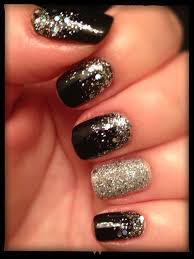Black And Glitter Nails New Year S Black Glitter By Mayra P Trendy Nails Sparkly Nails Black Nails