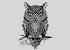 Black And White Tribal Owl Tattoo