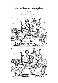 Kleurplaten kerst bijbelse en christelijke bouwplaten kerstfeest. Zoek De 10 Verschillen De Herders En De Engelen Lukas 2 Kerstmis Kleurplaten Kerst Knutselen Babydeken Haakpatroon