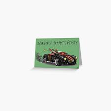 Celebrate someone's special day with this racing car themed card. Funny Car Greeting Cards Redbubble