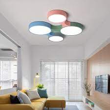 Sold and shipped by christmas central. Modern Led Ceiling Light Metal Multicolor Creative Study Room Bedroom Decor Horizon Lights