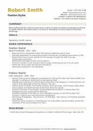 For becoming a fashion stylist except for a cover letter you will also need a passion for beauty, fashion and style. Fashion Stylist Resume Samples Qwikresume
