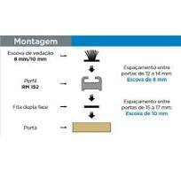 Perfil Alumínio RM-152 BR Close com Escova de Vedação - 15 a 17mm Barra com  03 metros Rometal