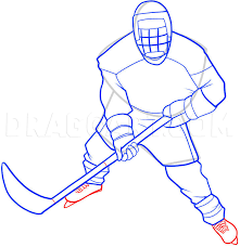 How To Draw A Hockey Player Step By Step Drawing Guide By Dawn Dragoart Com Cartoon hockey player stock vector these pictures of this page are about:hockey player cartoon drawing. how to draw a hockey player step by