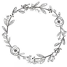 Picture 115267 Wreath Clipart Black And White Wreath Clip Art Wreath Drawing Black Flowers