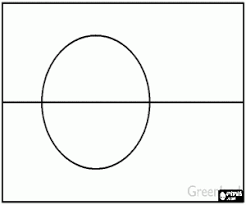 It features two equal horizontal bands of white (top) and red with a large disk slightly to the hoist side of centre. Greenland Flag Coloring Page Printable Game