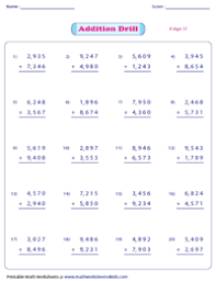 Help students practice calculating fractions and percentages with these math worksheets for seventh graders. 4th Grade Math Worksheets