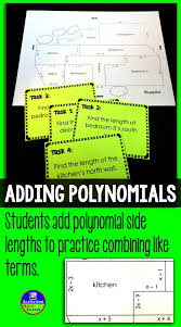 Product Preview Polynomials Polynomials Activity Teaching Math