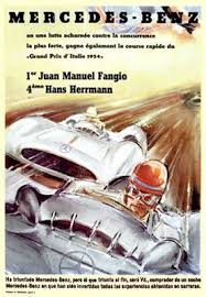 Mercedes Benz Italian Grand Prix 1954 Unknown Fine Art Print Poster Vintage Cars Mercedes Benz Vintage Racing