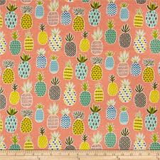 This Printed Cotton Canvas Fabric Features Colorful Pineapples And Is Perfect For Toss Pillows Window Treatments Duvets S Fabric Canvas Prints Fabric Design