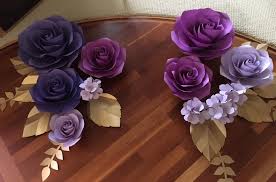 Florists love to add it to bouquets and various floral arrangements. Purple And Gold Paper Flowers Handmade Paper Flowers Facebook