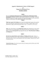 Maybe you would like to learn more about one of these? Appeal Of Administrative Order Of Child Support State Of Oregon