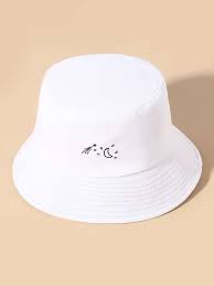 Moon Embroidery Bucket Hat Shein Usa Embroidery Bucket Hat Moon Embroidery Bucket Hat Fashion