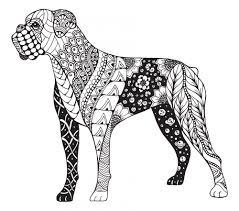 Download Mandalas De Perros Faciles Boxer Dog Tattoo Boxer Dogs Dog Coloring Page