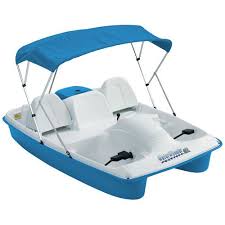 Stash your gear in the extra space on the bow and stern and still have room for a cooler filled with bait or snacks. Pedal Boat With Canopy Sun Dolphin Water Wheeler Asl Pedal Boat Lake Toys Pool Party Floats