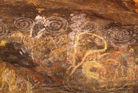 Cave Painting Mutitjulu Waterhole Uluru Cave Paintings Art Petroglyphs