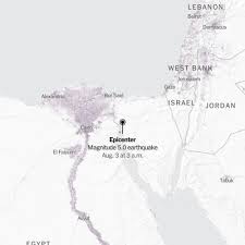 Map: 5.0-Magnitude Earthquake Shakes Egypt