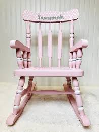 Childrens Rocker Rocking Chair Personalized Rocker Bohemian Decor Nursery Decor Nursery Fur Pink Rocking Chair Toddler Rocking Chair Rocking Chair Nursery
