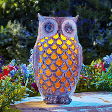 Owl Solar Light Statue Wayfair Frog Statues Solar Lights Lawn Ornament