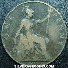 Click here to learn how to use coin price charts. 1904 Edward Vii British Bronze Penny Silveragecoins