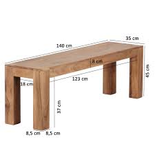 Holzbank ohne lehne bauanleitung gartenbank selber bauen. Finebuy Esszimmer Sitzbank Massiv Holz Akazie Holz Bank Natur Produkt Kuchenbank Im Landhaus Stil Grosse Wahlbar