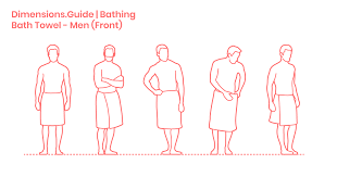 They dry relatively quickly, so they're ready for your next shower. Bath Towel Men Front Dimensions Drawings Dimensions Com