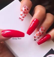 Red Acrylic Nails Acrylic Nails Cute Acrylic Nail Designs This gradient nail art looks amazing on any nail length or shape — pink and white, red and white, peach, or blue.
