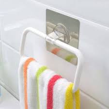 The placement of towel racks in a bathroom may seem like a small detail, but as you've probably heard before: Gaxquly Towel Holder Wall Mount Ring Holder Bathroom Or Wash Basin Towel Holder Plastic With White