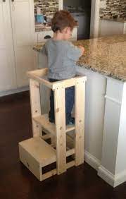 Just remember to drill pilot holes first so you don't split the wood. Kids Kitchen Helper Diy Novocom Top