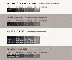 Yukon Tracks Hat Size Chart