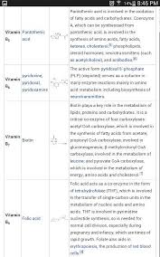 vitamin b chart biochemistry notes neurotransmitters