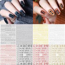 Amazon.co.jp: LANODO 8 Pieces Nail Stickers Alphabet 3D English Alphabet  Pretty Nail Stickers DIY (2074) : Beauty