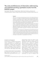 The more kids being cared for, the higher the cost. Pdf The Costs And Effectiveness Of Information Skills Training And Mediated Searching Quantitative Results From The Empiric Project