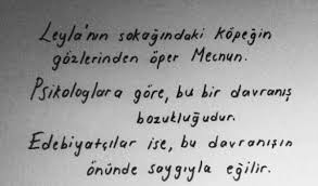 Leyla Nin Sokagindaki Kopegin Gozlerinden Oper Mecnun Psikologlara Gore Bu Bir Davranis Bozuklugudur Edebiyat Hoslanma Sozleri Guzel Soz Ilham Verici Sozler