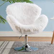An easy way to bring spongebob's bubbly personality to your little one's space, this cozy kids' chair features his big yellow face, a high. Buy Comfy Home Office Chair With No Wheels Cute Modern Faux Fur Swivel Task Chair For Living Room Bedroom Vanity Shaggy Faux Fur Pure White Online In Turkey B08gd3k1m1