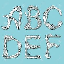 It's used to make cleansers, moisturizers, lotions, masks, and serums. Hand Drawn Floral Alphabet With Mehndi Elements Vector Illustration Letters A B C D E F Royalty Free Cliparts Vectors And Stock Illustration Image 41911164
