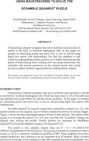 We did not find results for: Using Backtracking To Solve The Scramble Squares Puzzle Pdf Free Download