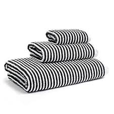 Black And White Striped Hand Towels Calvin Klein Donald Hand Towel In White Black Black White Towels White Towels White Hand Towels