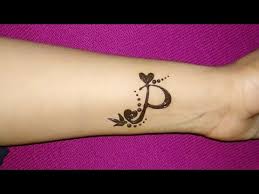 In the latest release of android 8.1 oreo,. P Letter Alphabet Henna Tattoo Mehndi Design With Heart Shape By Henna Art By Rashmi